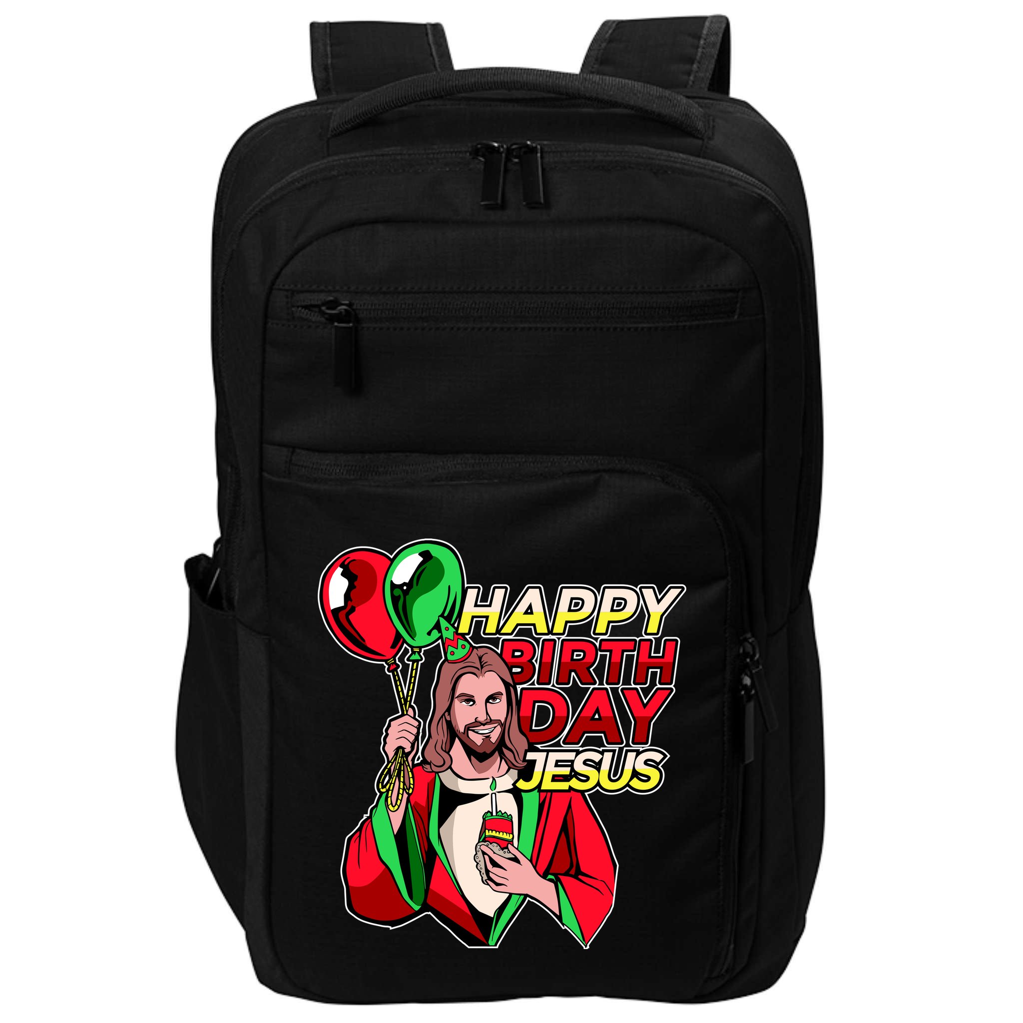 Happy Birthday Jesus Funny Christmas Birthday Boy Impact Tech Backpack