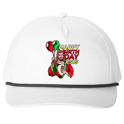 Happy Birthday Jesus Funny Christmas Birthday Boy Snapback Five-Panel Rope Hat