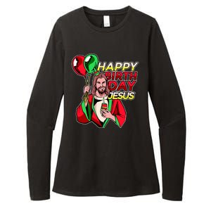 Happy Birthday Jesus Funny Christmas Birthday Boy Womens CVC Long Sleeve Shirt