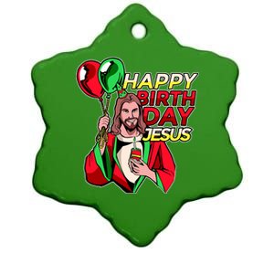 Happy Birthday Jesus Funny Christmas Birthday Boy Ceramic Star Ornament