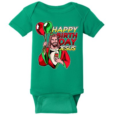 Happy Birthday Jesus Funny Christmas Birthday Boy Baby Bodysuit