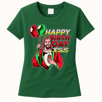 Happy Birthday Jesus Funny Christmas Birthday Boy Womens T-Shirt
