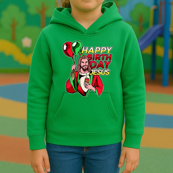 Happy Birthday Jesus Funny Christmas Birthday Boy Kids Hoodie