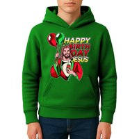 Happy Birthday Jesus Funny Christmas Birthday Boy Kids Hoodie