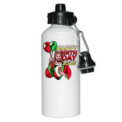 Happy Birthday Jesus Funny Christmas Birthday Boy Aluminum Water Bottle 