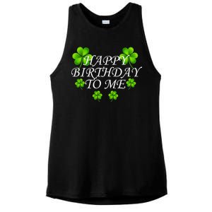 Happy Birthday To Me St. Patrick's Day Ladies PosiCharge Tri-Blend Wicking Tank