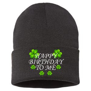 Happy Birthday To Me St. Patrick's Day Sustainable Knit Beanie