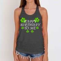 Happy Birthday To Me St. Patrick's Day Women's Knotted Racerback Tank