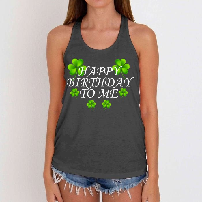 Happy Birthday To Me St. Patrick's Day Women's Knotted Racerback Tank