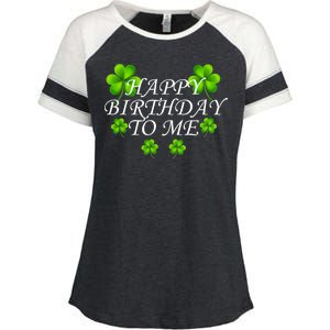 Happy Birthday To Me St. Patrick's Day Enza Ladies Jersey Colorblock Tee