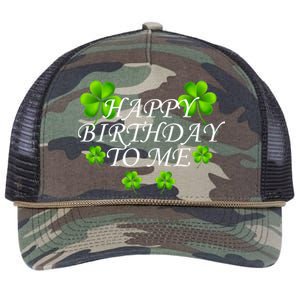 Happy Birthday To Me St. Patrick's Day Retro Rope Trucker Hat Cap