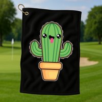 Happy Cactus Golf Towel
