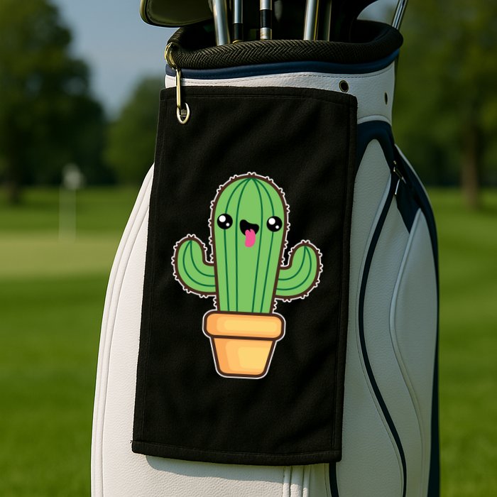 Happy Cactus Golf Towel