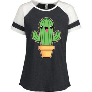 Happy Cactus Enza Ladies Jersey Colorblock Tee