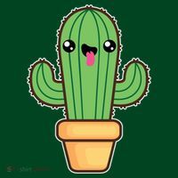 Happy Cactus Button