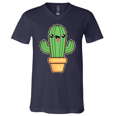 Happy Cactus V-Neck T-Shirt