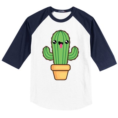 Happy Cactus Baseball Sleeve Shirt