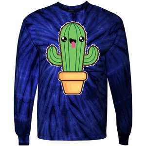 Happy Cactus Tie-Dye Long Sleeve Shirt