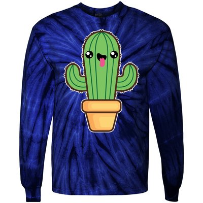 Happy Cactus Tie-Dye Long Sleeve Shirt