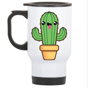 Happy Cactus Stainless Steel Travel Mug