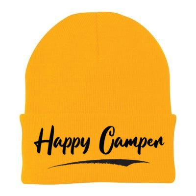 Happy Camper Knit Cap Winter Beanie