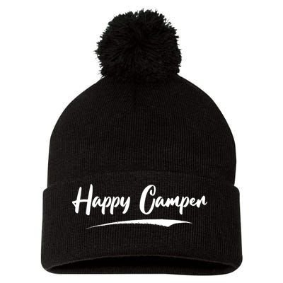 Happy Camper Pom Pom 12in Knit Beanie