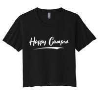 Happy Camper Women's Crop Top Tee