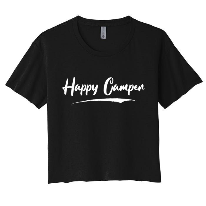 Happy Camper Women's Crop Top Tee
