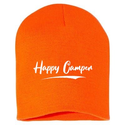 Happy Camper Short Acrylic Beanie