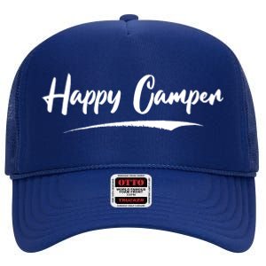 Happy Camper High Crown Mesh Back Trucker Hat