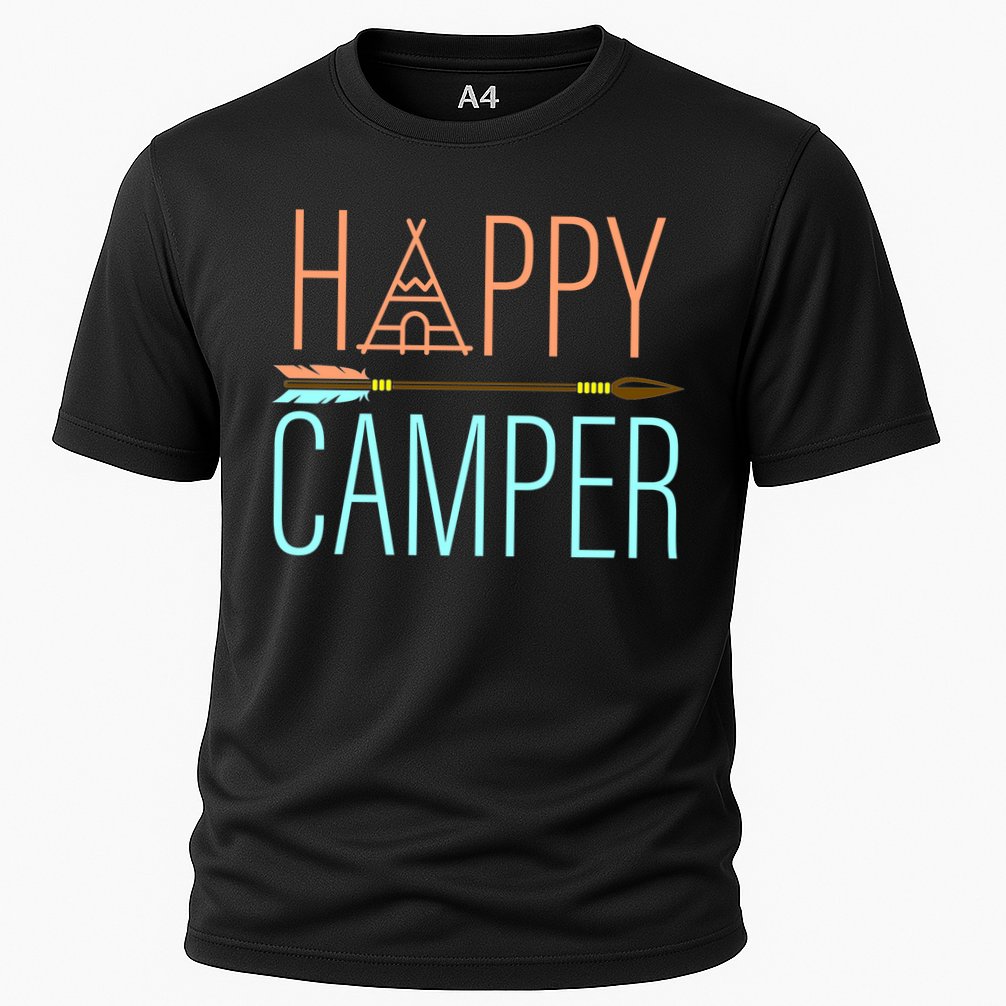 Happy Camper Funny Camping Cooling Performance Crew T-Shirt
