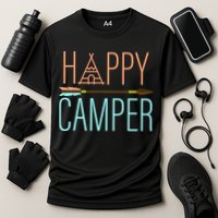 Happy Camper Funny Camping Cooling Performance Crew T-Shirt