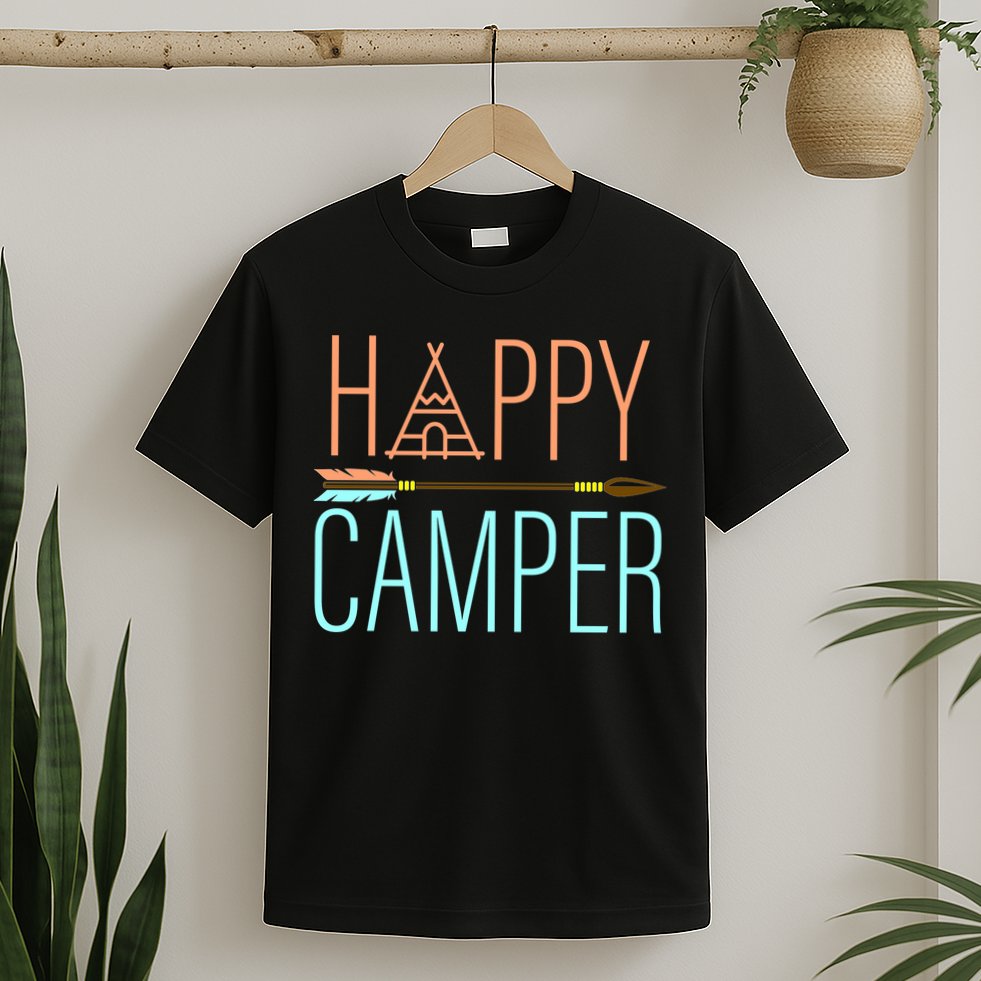 Happy Camper Funny Camping T-Shirt