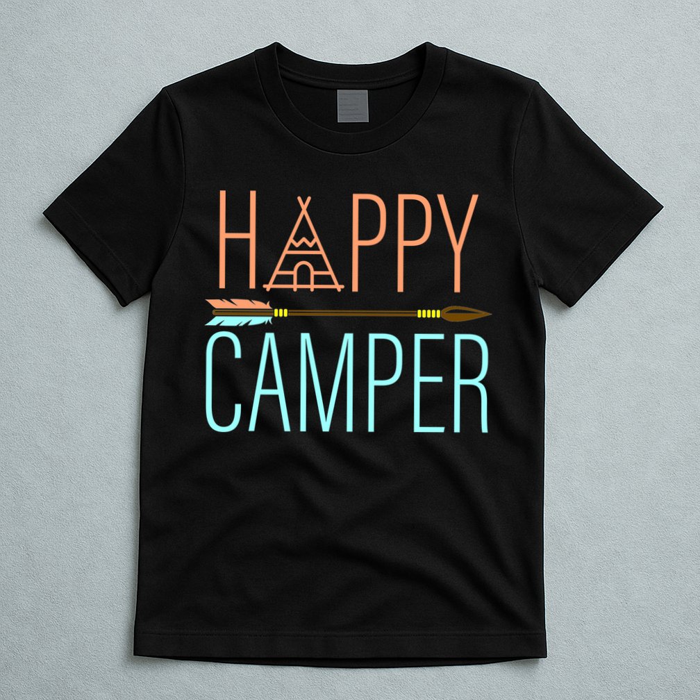 Happy Camper Funny Camping T-Shirt