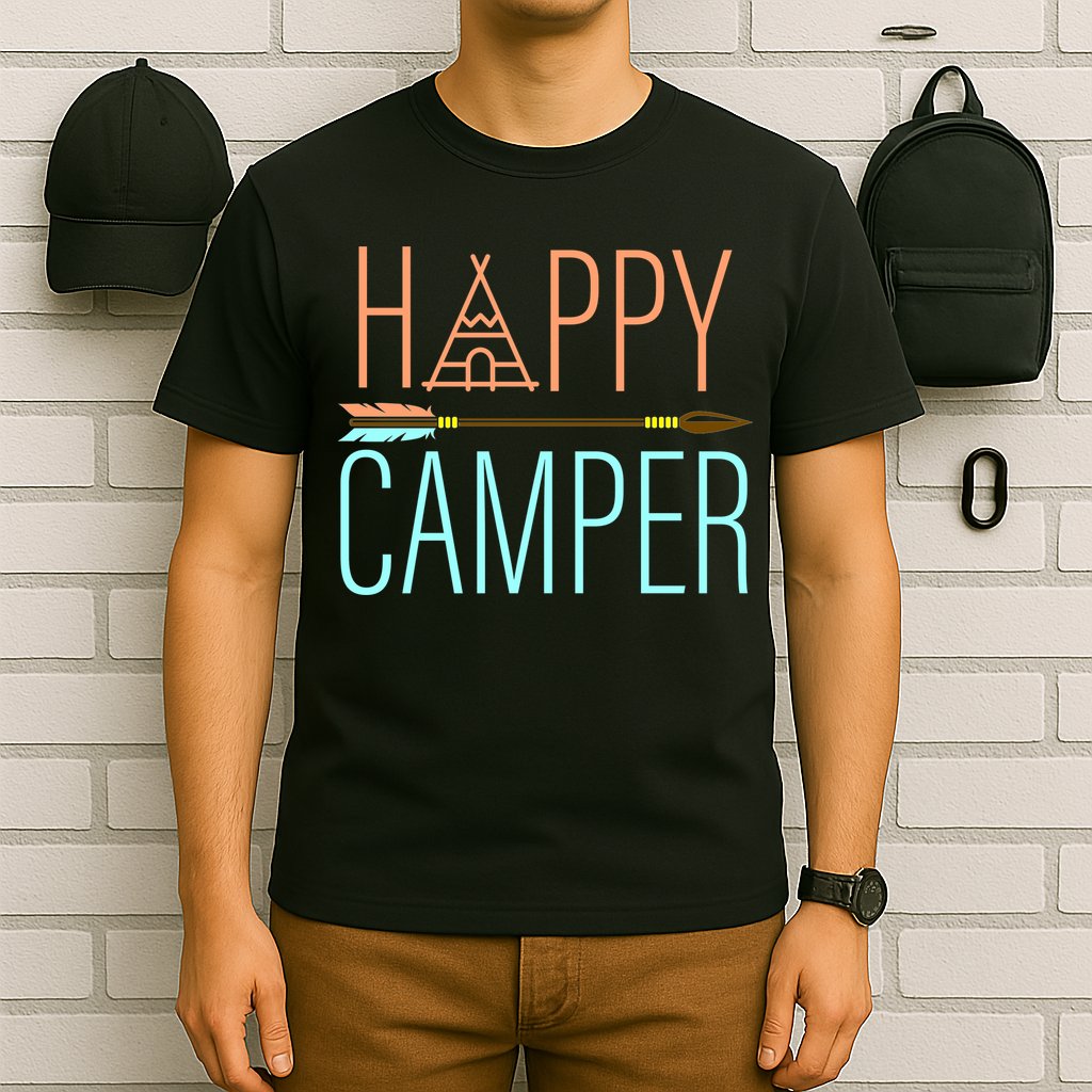 Happy Camper Funny Camping T-Shirt