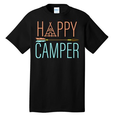 Happy Camper Funny Camping Tall T-Shirt