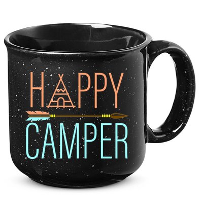 Happy Camper Funny Camping 15oz Campfire Ceramic Mug