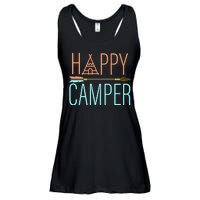 Happy Camper Funny Camping Ladies Essential Flowy Tank