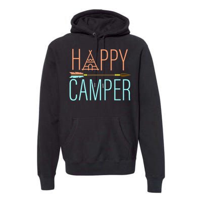 Happy Camper Funny Camping Premium Hoodie