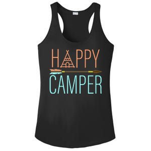 Happy Camper Funny Camping Ladies PosiCharge Competitor Racerback Tank