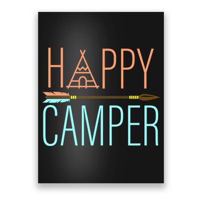 Happy Camper Funny Camping Poster