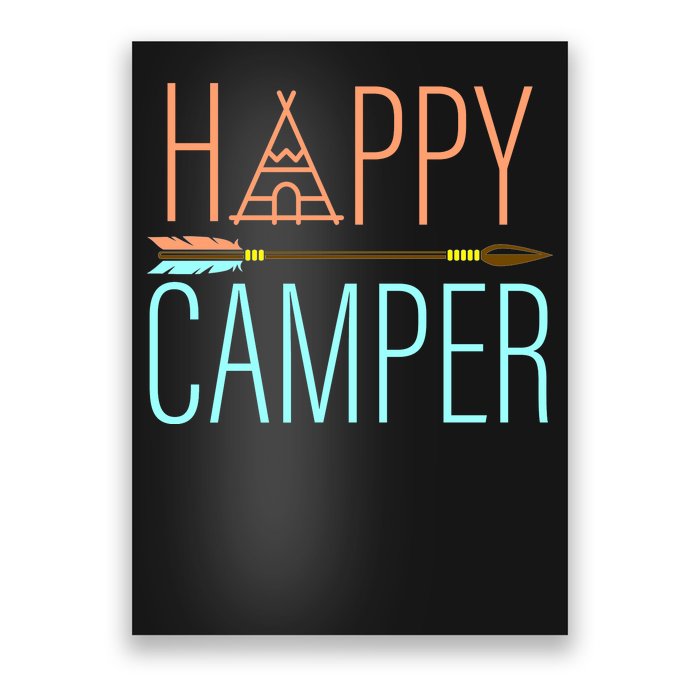 Happy Camper Funny Camping Poster