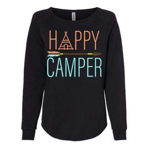 Happy Camper Funny Camping Womens California Wash Sweatshirt