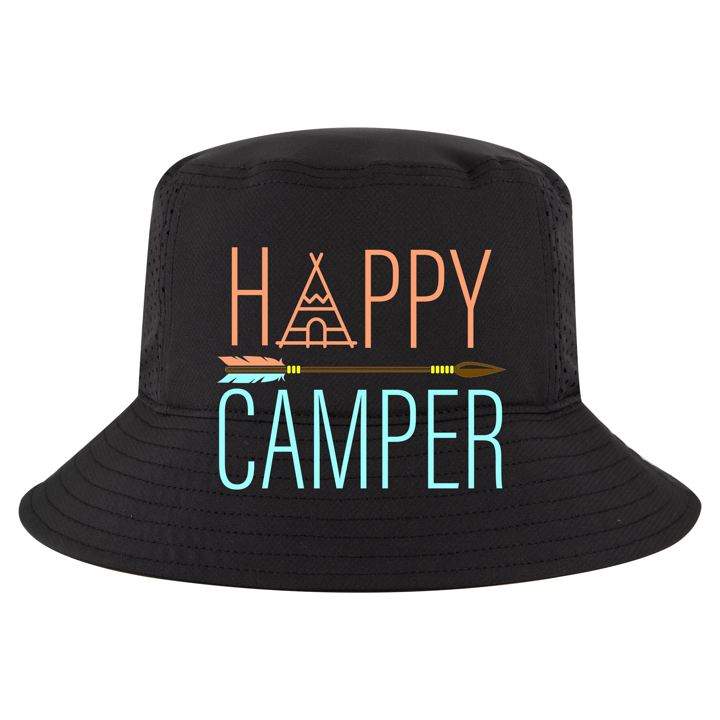 Happy Camper Funny Camping Women's Crop Top Tee