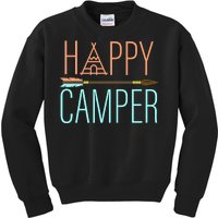 Happy Camper Funny Camping Kids Sweatshirt