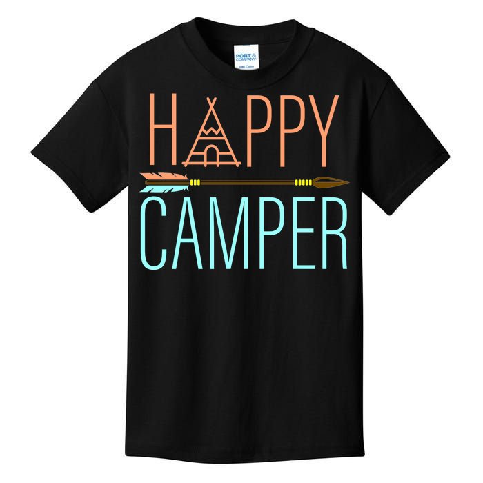 Happy Camper Funny Camping Kids T-Shirt