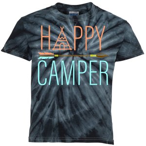 Happy Camper Funny Camping Kids Tie-Dye T-Shirt