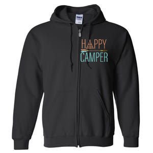 Happy Camper Funny Camping Full Zip Hoodie