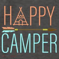Happy Camper Funny Camping Vector Backpack
