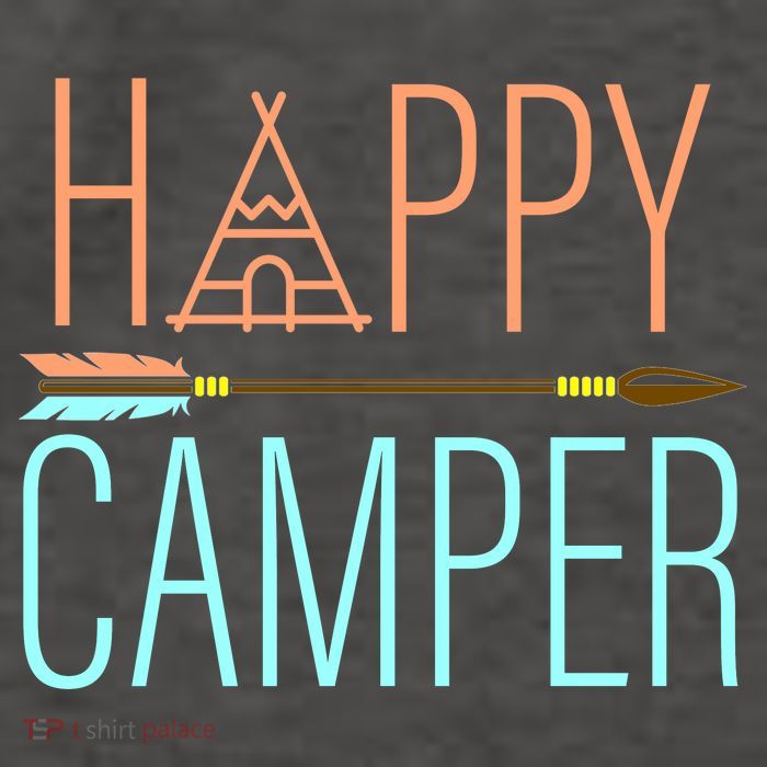 Happy Camper Funny Camping Vector Backpack